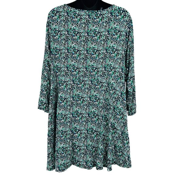 Philosophy Woman Plus Size 2X Tunic Top Blouse 3/4 Sleeve Round Neck Blue New - Picture 5 of 10